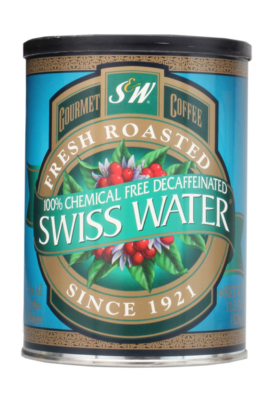 S&W Swiss Water Decaffeinated Coffee (12/11.5oz Case)