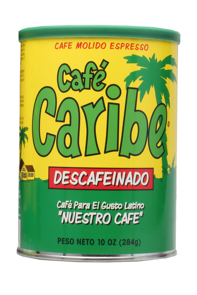 Cafe Caribe Decaffeinated Espresso Coffee Can Case of 12