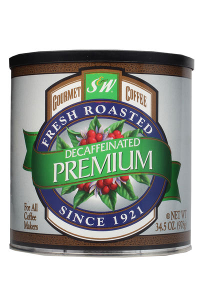 S&W Premium Blend Decaffeinated Coffee (6/34.5 oz Case)