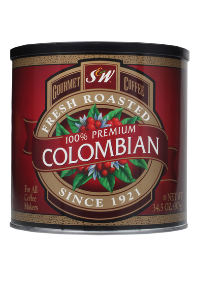 S&W 100% Premium Colombian Coffee (6/34.5 oz Case)