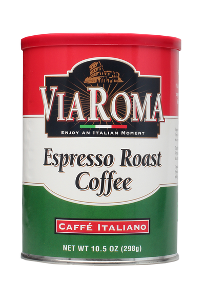 Via Roma Italian Espresso Coffee Can (12/10.5 oz Case)
