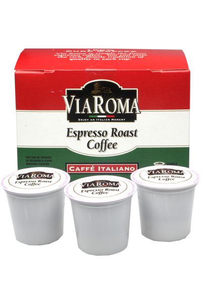 Via Roma Italian Espresso Coffee K-Cup (72 cups/case)